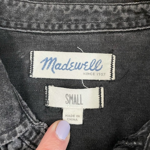 MADEWELL Charcoal Chambray Tuxedo Buttondown Shirt - Picture 6 of 15